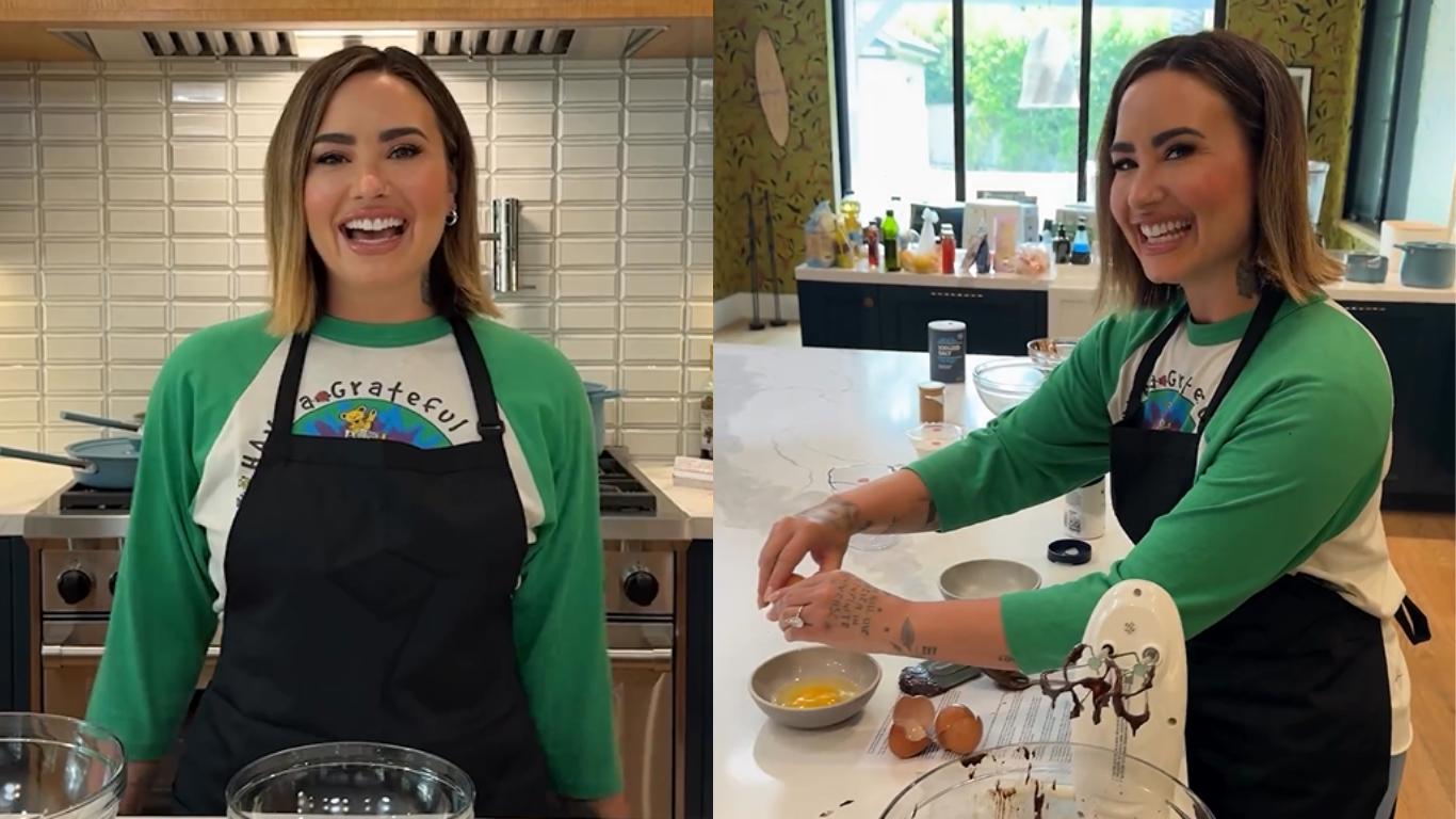 Demi Lovato diz que cozinhar tem ajudado a lidar com seu transtorno alimentar